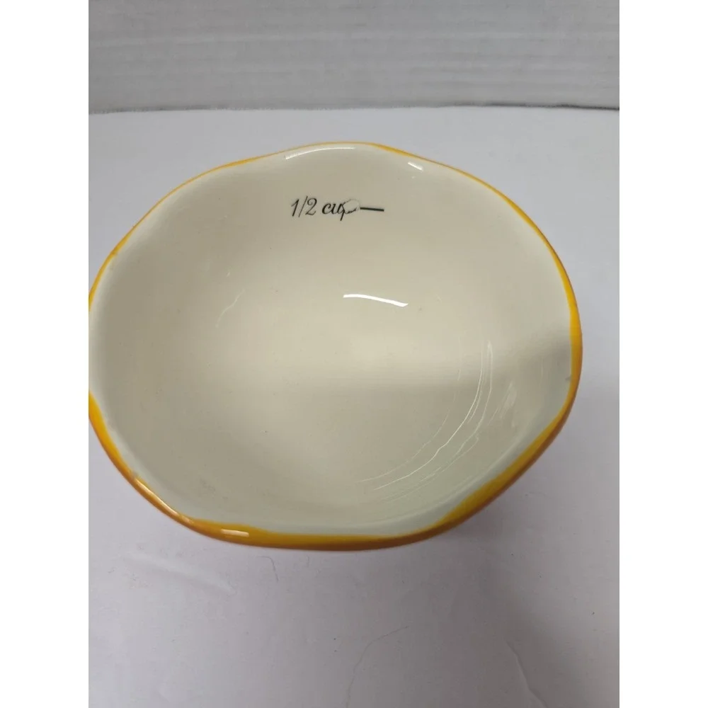 Pioneer Woman Nesting Measure Bowl Cooking Baking Stoneware 1/2 C Floral Replace